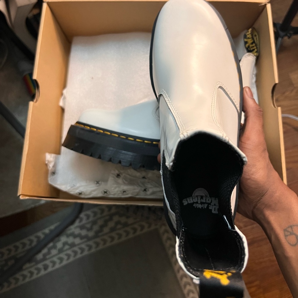 Dr.Martens Leather Platform Chelsea Boots - Picture 6 of 12